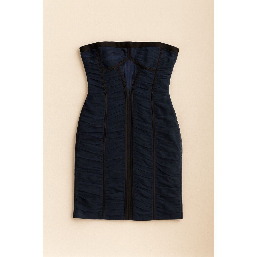 BCBGMAXAZRIA Ruched Strapless Cocktail Dress 0 - Picture 4 of 6